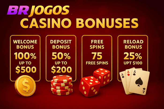 Baú de bônus Cassino BRJOGOS prêmios e recompensas